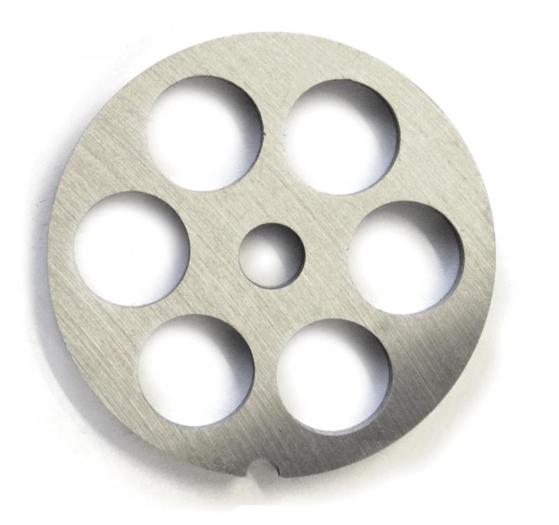 European Style #12 Hard Steel, Hubless  Meat Grinder Machine Plate - 18 mm